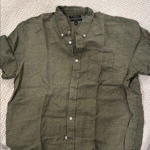 Men's Olive Green Banana Republic Button-Up Shirt